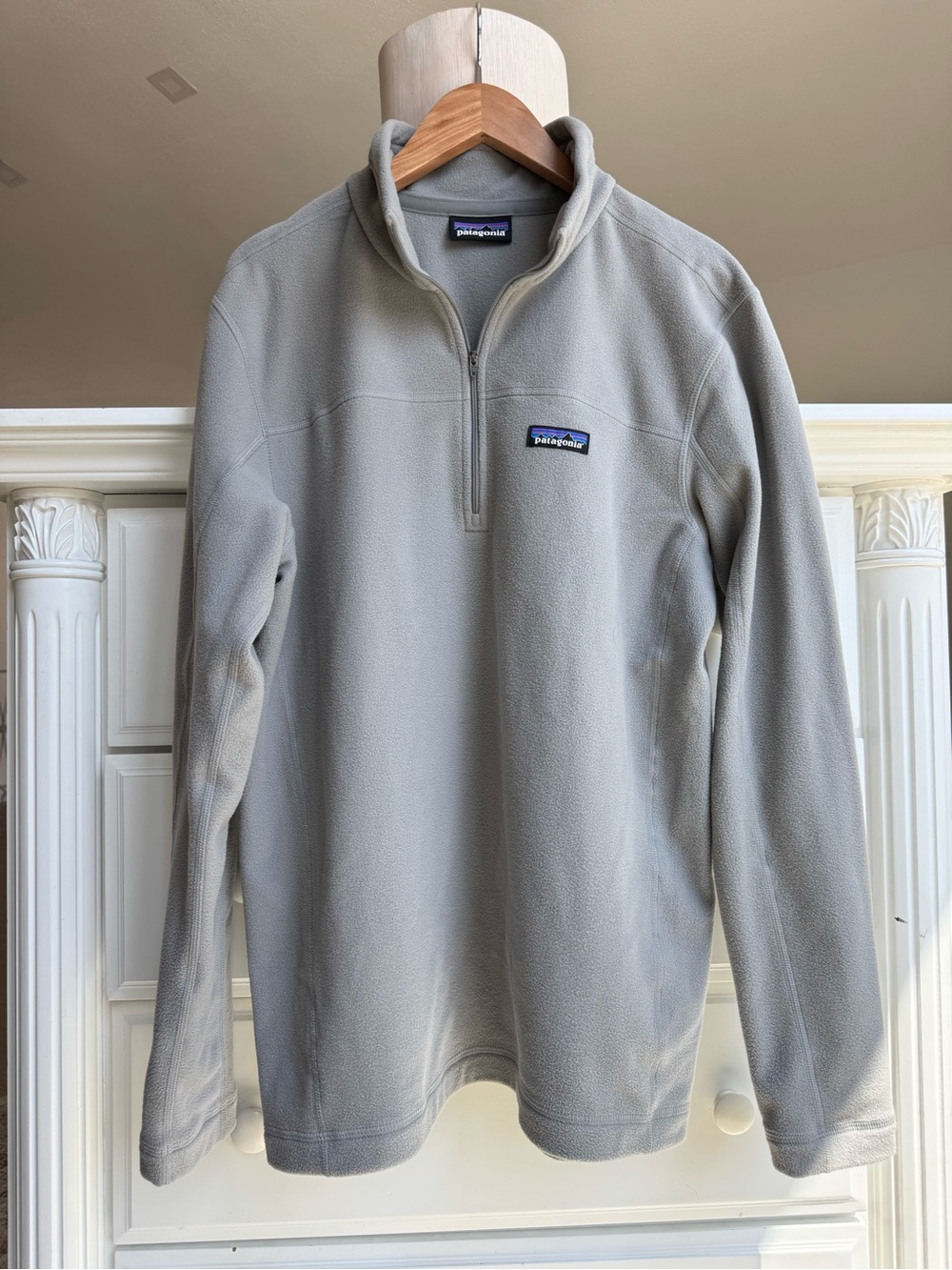 Patagonia Synchilla Gray Fleece 1/4 Zip Pullover – Men’s Large